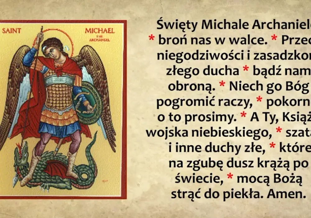 Dlaczego modlitwa do Michała Archanioła po mszy ma znaczenie?