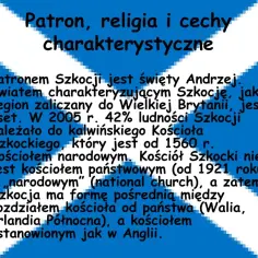 Kto jest patronem Szkocji i jakie ma znaczenie dla kultury?